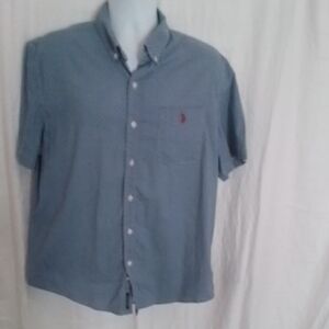 U.S. Polo Assn. Blue Casual Button Down Shirt Sz XL